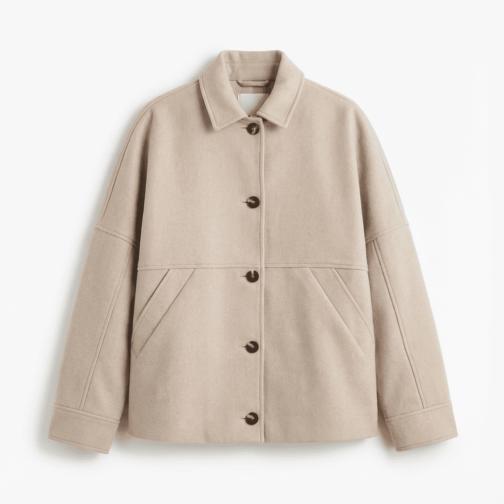 Blouson Harrington ample grège